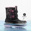 DREAM PAIRS Boys Girls Snow Boots Water-Resistant Outdoor Sport Warm Cozy Anti-Slip Cute Ankle Winter Shoes for Toddler/Little/Big Kid(Black/Pink)
