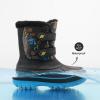 DREAM PAIRS Boys Girls Snow Boots Water-Resistant Outdoor Sport Warm Cozy Anti-Slip Cute Ankle Winter Shoes for Toddler/Little/Big Kid(Black/Royal)