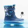 DREAM PAIRS Boys Girls Snow Boots Water-Resistant Outdoor Sport Warm Cozy Anti-Slip Cute Ankle Winter Shoes for Toddler/Little/Big Kid(Blue/Navy)
