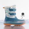 DREAM PAIRS Boys Girls Snow Boots Water-Resistant Outdoor Sport Warm Cozy Anti-Slip Cute Ankle Winter Shoes for Toddler/Little/Big Kid(Light Blue/White/Yellow)
