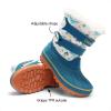 DREAM PAIRS Boys Girls Snow Boots Water-Resistant Outdoor Sport Warm Cozy Anti-Slip Cute Ankle Winter Shoes for Toddler/Little/Big Kid(Light Blue/White/Yellow)