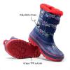 DREAM PAIRS Boys Girls Snow Boots Water-Resistant Outdoor Sport Warm Cozy Anti-Slip Cute Ankle Winter Shoes for Toddler/Little/Big Kid(Navy/Red)