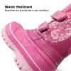 DREAM PAIRS Boys Girls Snow Boots Water-Resistant Outdoor Sport Warm Cozy Anti-Slip Cute Ankle Winter Shoes for Toddler/Little/Big Kid(Pink)