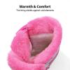 DREAM PAIRS Boys Girls Snow Boots Water-Resistant Outdoor Sport Warm Cozy Anti-Slip Cute Ankle Winter Shoes for Toddler/Little/Big Kid(Pink)