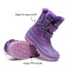 DREAM PAIRS Boys Girls Snow Boots Water-Resistant Outdoor Sport Warm Cozy Anti-Slip Cute Ankle Winter Shoes for Toddler/Little/Big Kid(Purple)