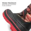 DREAM PAIRS Boys Girls Snow Boots Water-Resistant Outdoor Sport Warm Cozy Anti-Slip Cute Ankle Winter Shoes for Toddler/Little/Big Kid(Red/Black)