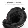 DREAM PAIRS Boys Girls Snow Boots Water-Resistant Outdoor Sport Warm Cozy Anti-Slip Cute Ankle Winter Shoes for Toddler/Little/Big Kid(Red/Black)