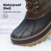 DREAM PAIRS Boys Girls Snow Boots Water-Resistant Outdoor Warm Cozy Anti-Slip Mid Calf Faux Fur Lining Insulated Winter Shoes for Little/Big Kids(Brown)