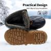 DREAM PAIRS Boys Girls Snow Boots Water-Resistant Outdoor Warm Cozy Anti-Slip Mid Calf Faux Fur Lining Insulated Winter Shoes for Little/Big Kids(Brown)