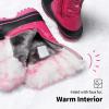 DREAM PAIRS Boys Girls Snow Boots Water-Resistant Outdoor Warm Cozy Anti-Slip Mid Calf Faux Fur Lining Insulated Winter Shoes for Little/Big Kids(Fuchsia)