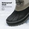 DREAM PAIRS Boys Girls Snow Boots Water-Resistant Outdoor Warm Cozy Anti-Slip Mid Calf Faux Fur Lining Insulated Winter Shoes for Little/Big Kids(Lt Grey)