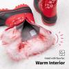 DREAM PAIRS Boys Girls Snow Boots Water-Resistant Outdoor Warm Cozy Anti-Slip Mid Calf Faux Fur Lining Insulated Winter Shoes for Little/Big Kids(Red/Black)