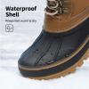 DREAM PAIRS Boys Girls Snow Boots Water-Resistant Outdoor Warm Cozy Anti-Slip Mid Calf Faux Fur Lining Insulated Winter Shoes for Little/Big Kids(Tan)