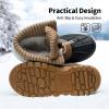 DREAM PAIRS Boys Girls Snow Boots Water-Resistant Outdoor Warm Cozy Anti-Slip Mid Calf Faux Fur Lining Insulated Winter Shoes for Little/Big Kids(Tan)