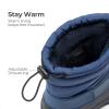 DREAM PAIRS Boys Girls Snow Boots Water-Resistant Outdoor Warm Cozy Anti-Slip Mid Calf Faux Fur Lining Winter Shoes for Toddler/Little/Big Kids(Navy)