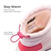 DREAM PAIRS Boys Girls Snow Boots Water-Resistant Outdoor Warm Cozy Anti-Slip Mid Calf Faux Fur Lining Winter Shoes for Toddler/Little/Big Kids(Pink)