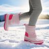 DREAM PAIRS Boys Girls Snow Boots Water-Resistant Outdoor Warm Cozy Anti-Slip Mid Calf Faux Fur Lining Winter Shoes for Toddler/Little/Big Kids(Pink)