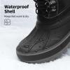 DREAM PAIRS Boys Girls Snow Boots Waterproof Outdoor Warm Cozy Anti-Slip Mid Calf Faux Fur Lining Insulated Winter Shoes for Little/Big Kids,Size 9 Toddler,Black,KMONTE-1