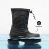 DREAM PAIRS Boys Girls Snow Boots Waterproof Outdoor Warm Cozy Anti-Slip Mid Calf Faux Fur Lining Winter Shoes for Little/Big Kids(Black/Grey/Royal)