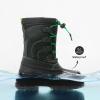 DREAM PAIRS Boys Girls Snow Boots Waterproof Outdoor Warm Cozy Anti-Slip Mid Calf Faux Fur Lining Winter Shoes for Little/Big Kids(Black/Neon/Green)