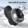 DREAM PAIRS Boys Girls Snow Boots Waterproof Outdoor Warm Cozy Anti-Slip Mid Calf Faux Fur Lining Winter Shoes for Little/Big Kids(Black/Neon/Green)