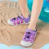 DREAM PAIRS Boys Girls Summer Outdoor Athletic Sport Sandals Hiking Beach Casual Closed Toe Adjustable Multicolor for Toddler/Little/Big Kids(All Purple)