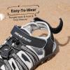 DREAM PAIRS Boys Girls Summer Outdoor Athletic Sport Sandals Hiking Beach Casual Closed Toe Adjustable Multicolor for Toddler/Little/Big Kids(Black/Grey)