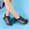 DREAM PAIRS Boys Girls Summer Outdoor Athletic Sport Sandals Hiking Beach Casual Closed Toe Adjustable Multicolor for Toddler/Little/Big Kids(Black/Grey)