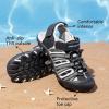 DREAM PAIRS Boys Girls Summer Outdoor Athletic Sport Sandals Hiking Beach Casual Closed Toe Adjustable Multicolor for Toddler/Little/Big Kids(Black/Grey)