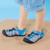 DREAM PAIRS Boys Girls Summer Outdoor Athletic Sport Sandals Hiking Beach Casual Closed Toe Adjustable Multicolor for Toddler/Little/Big Kids(Blue/Grey/Red)