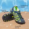 DREAM PAIRS Boys Girls Summer Outdoor Athletic Sport Sandals Hiking Beach Casual Closed Toe Adjustable Multicolor for Toddler/Little/Big Kids(Navy/Neon/Green)