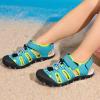 DREAM PAIRS Boys Girls Summer Outdoor Athletic Sport Sandals Hiking Beach Casual Closed Toe Adjustable Multicolor for Toddler/Little/Big Kids(Rainbow/Blue)