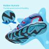 DREAM PAIRS Boys Girls Summer Outdoor Athletic Sport Sandals Walking Hiking Hook and Loop Adjustable Multicolor for Toddler/Little/Big Kids(Navy/Fuchsia/Mint)