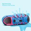 DREAM PAIRS Boys Girls Summer Outdoor Athletic Sport Sandals Walking Hiking Hook and Loop Adjustable Multicolor for Toddler/Little/Big Kids(Navy/Fuchsia/Mint)