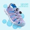 DREAM PAIRS Boys Girls Summer Outdoor Athletic Sport Sandals Walking Hiking Hook and Loop Adjustable Multicolor for Toddler/Little/Big Kids(Purple)