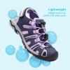 DREAM PAIRS Boys Girls Summer Outdoor Athletic Sport Sandals Walking Hiking Hook and Loop Adjustable Multicolor for Toddler/Little/Big Kids(Purple/Light/Grey)