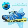 DREAM PAIRS Boys Girls Summer Outdoor Athletic Sport Sandals Walking Hiking Hook and Loop Adjustable Multicolor for Toddler/Little/Big Kids(Royal/Blue/Grey/Neon/Green)