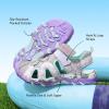 DREAM PAIRS Boys Girls Summer Outdoor Athletic Sport Sandals for Little/Big Kid(Light Grey/Purple)