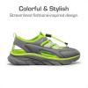 DREAM PAIRS Boys Girls Summer Outdoor Athletic Sport Sandals for Little/Big Kids(Grey/Green)