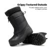DREAM PAIRS Boys Girls Waterproof Winter Snow Boots(Black)