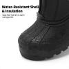 DREAM PAIRS Boys Girls Waterproof Winter Snow Boots(Black/Neon/Green)