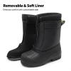 DREAM PAIRS Boys Girls Waterproof Winter Snow Boots(Black/Neon/Green)