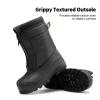 DREAM PAIRS Boys Girls Waterproof Winter Snow Boots(Black/Neon/Green)