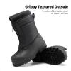 DREAM PAIRS Boys Girls Waterproof Winter Snow Boots(Black/Royal)