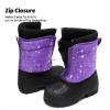 DREAM PAIRS Boys Girls Waterproof Winter Snow Boots(Purple/Multi)