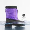 DREAM PAIRS Boys Girls Waterproof Winter Snow Boots(Purple/Multi)