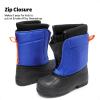 DREAM PAIRS Boys Girls Waterproof Winter Snow Boots(Royal/Blue/Orange)