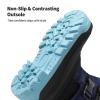 DREAM PAIRS Boys Snow Boots Bright Colored Outsole Hook and Loop Slip Resistant Mid Calf Faux Fur Lining Winter Shoes for Little/Big Kids(Dark Blue/Light Blue)