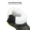 DREAM PAIRS Boys Snow Boots Camouflage Slip Resistant Faux Fur Lined Winter Shoes for Little/Big Kid(Camo/Green)