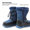 DREAM PAIRS Boys Snow Boots Camouflage Slip Resistant Faux Fur Lined Winter Shoes for Little/Big Kid(Dark Blue)